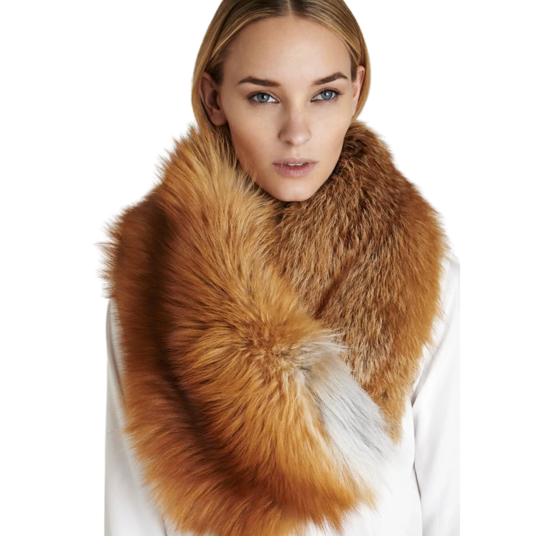 Mila Gold Fox Fur Collar