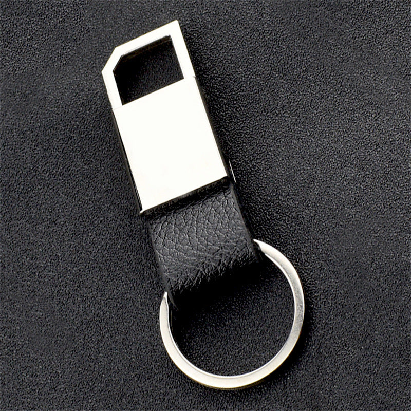 Creative Leather Keychain, Men's Creative Gift Key Chain Pendant, Metal Car Key