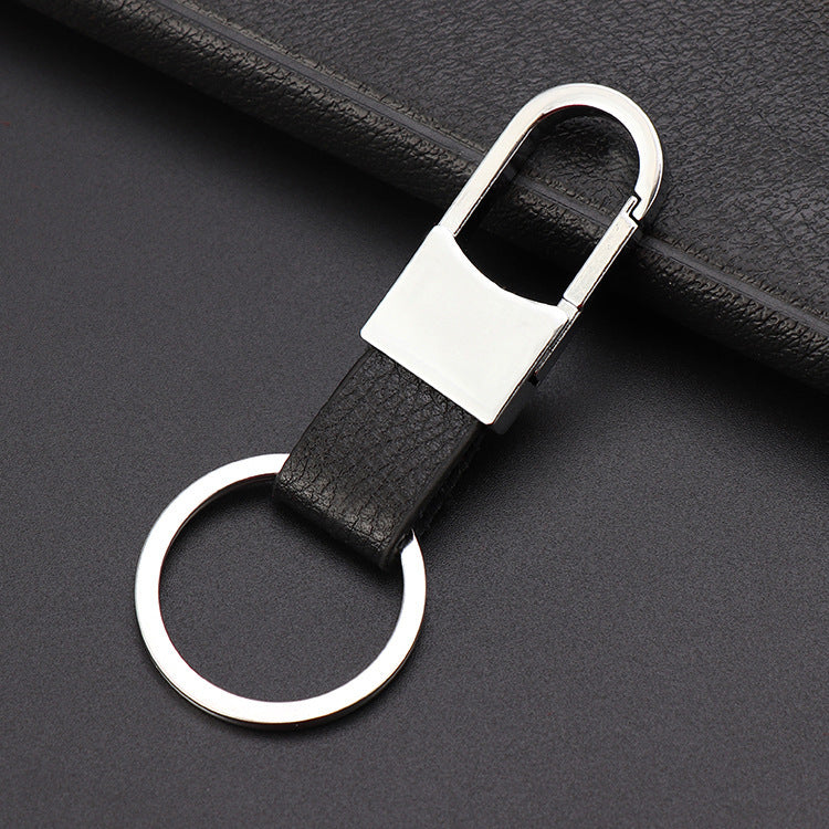 Creative Leather Keychain, Men's Creative Gift Key Chain Pendant, Metal Car Key