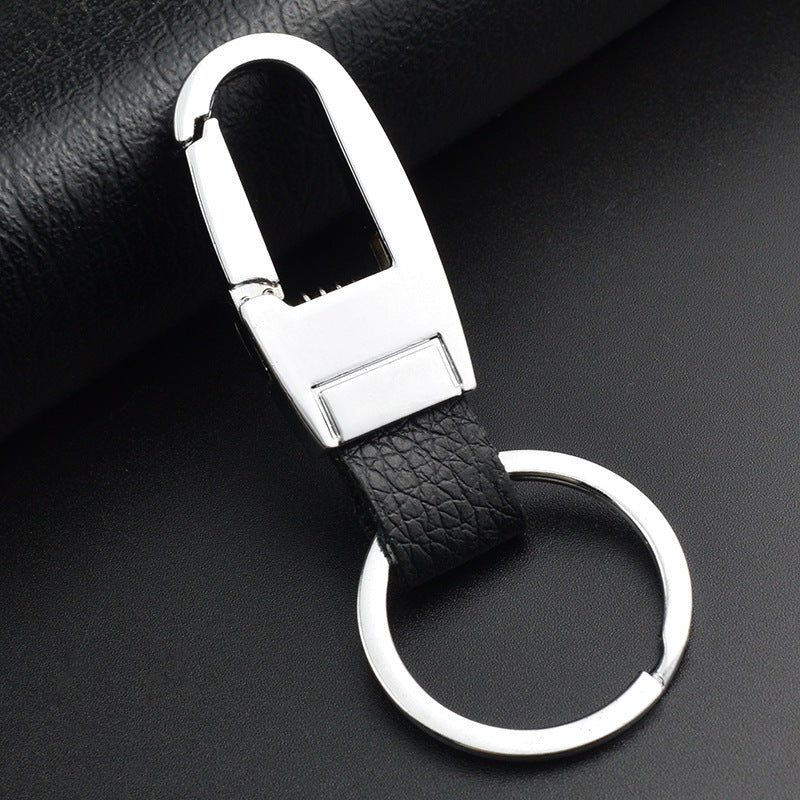 Creative Leather Keychain, Men's Creative Gift Key Chain Pendant, Metal Car Key