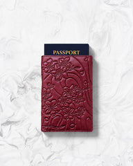 Emerald Green Embossed Slim Card Holder Wallet