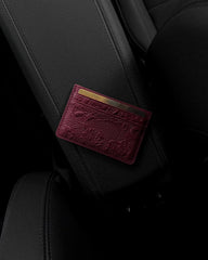 Emerald Green Embossed Slim Card Holder Wallet