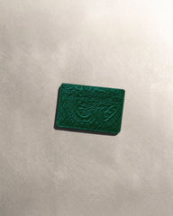 Emerald Green Embossed Slim Card Holder Wallet