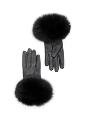 Fox Fur Trimmed Gloves