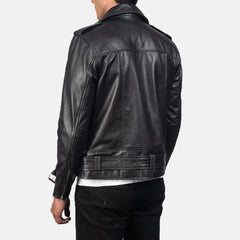 Men's Alley Black Leather Biker Jacket