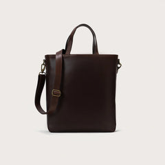 Vintage Brown Leather Tote Bag –