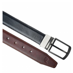 Black Chocolate Brown Men's Leather Belt