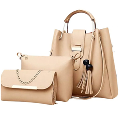 3Pcs PU Leather Ladies Handbags