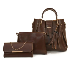 3Pcs PU Leather Ladies Handbags