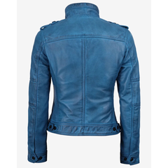 Blue Biker Jacket