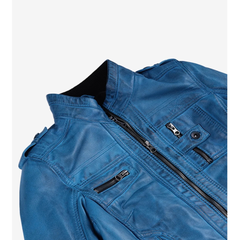 Blue Biker Jacket