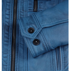 Blue Biker Jacket