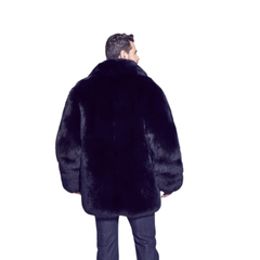 Men’s Derek Black Fox Fur Jacket