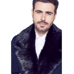 Men’s Notched Muskrat Fur Collar –