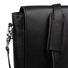 Black Leather Messenger Bag