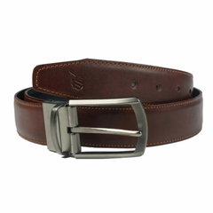 Black Chocolate Brown Men's Leather Belt