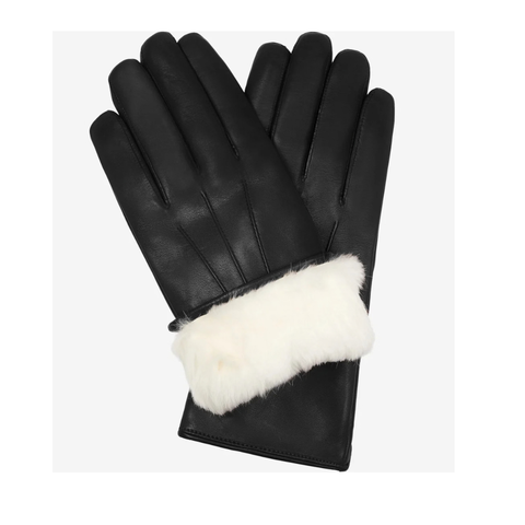 Marco Black Italian Lambskin Leather Gloves.