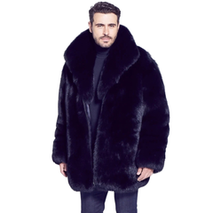 Men’s Derek Black Fox Fur Jacket