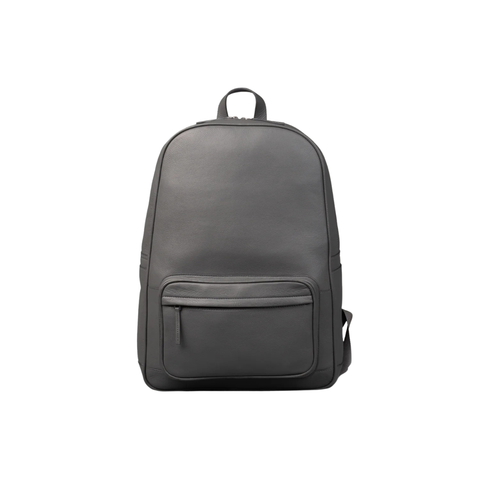 The Philos Grey Leather Backpack