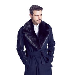 Men’s Notched Muskrat Fur Collar –