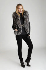 Iris Silver Fox Fur Vest
